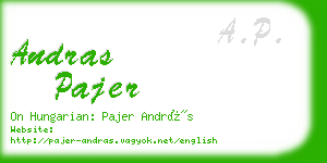 andras pajer business card